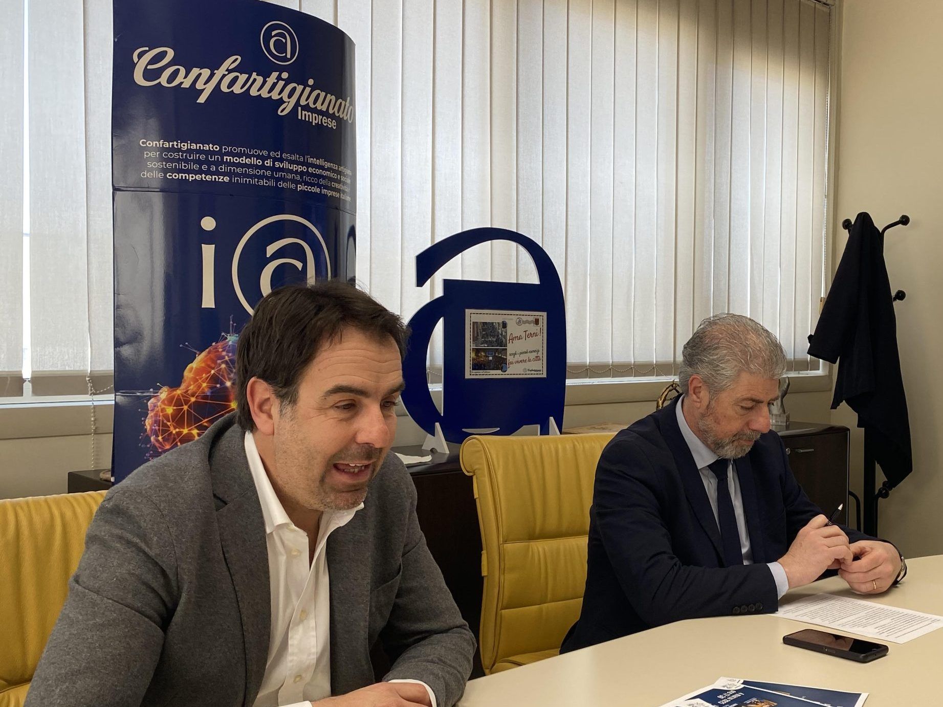 Il presidente Mauro Franceschini e il segretario Michele Medori